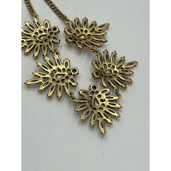 J. Crew‎ Clear Spear Prong Set Faceted Rhinestone Statement Necklace - Picture 12 of 14